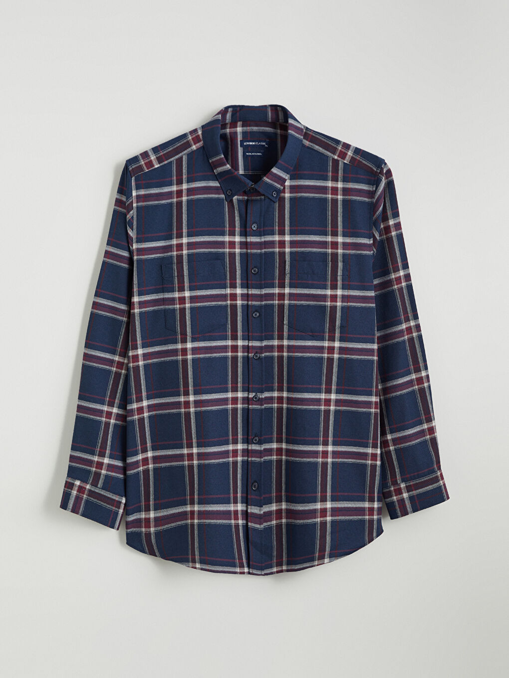 Bordo Regular Fit Uzun Kollu Ekose Erkek Gömlek-4