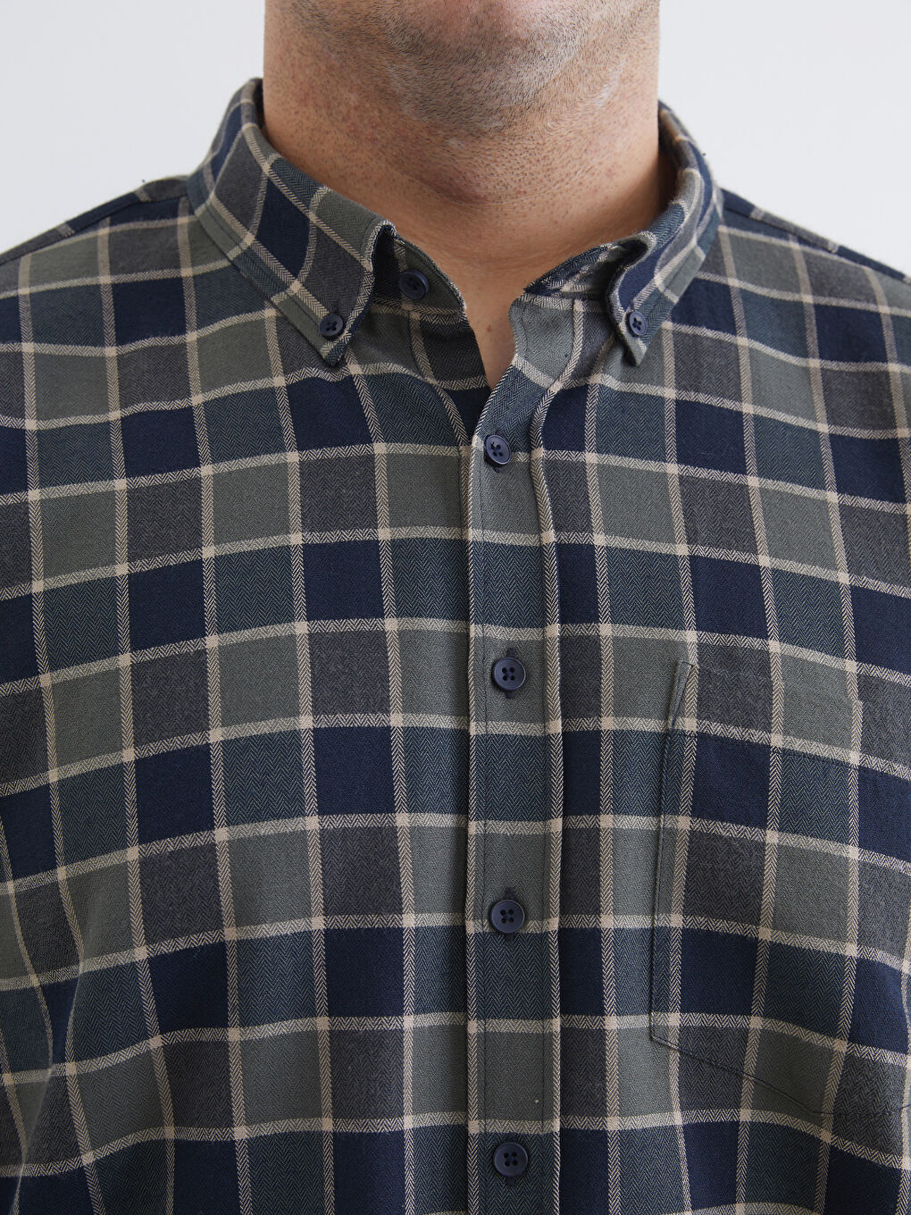 Regular Fit Plaid Men's Shirt-2