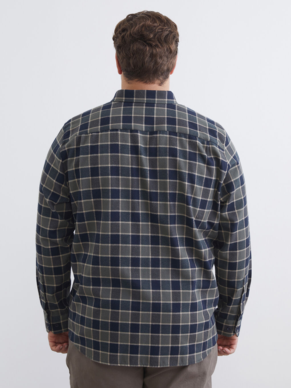 Regular Fit Plaid Men's Shirt-3