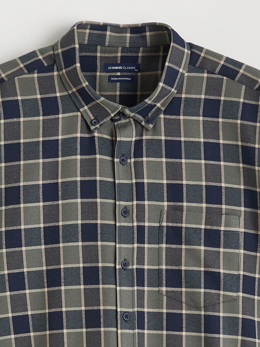 Regular Fit Plaid Men's Shirt-5