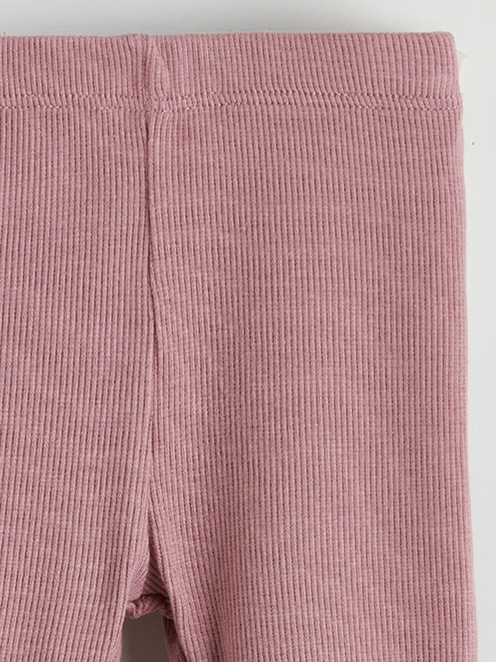 Pembe Beli Lastikli Kız Bebek Pantolon-2