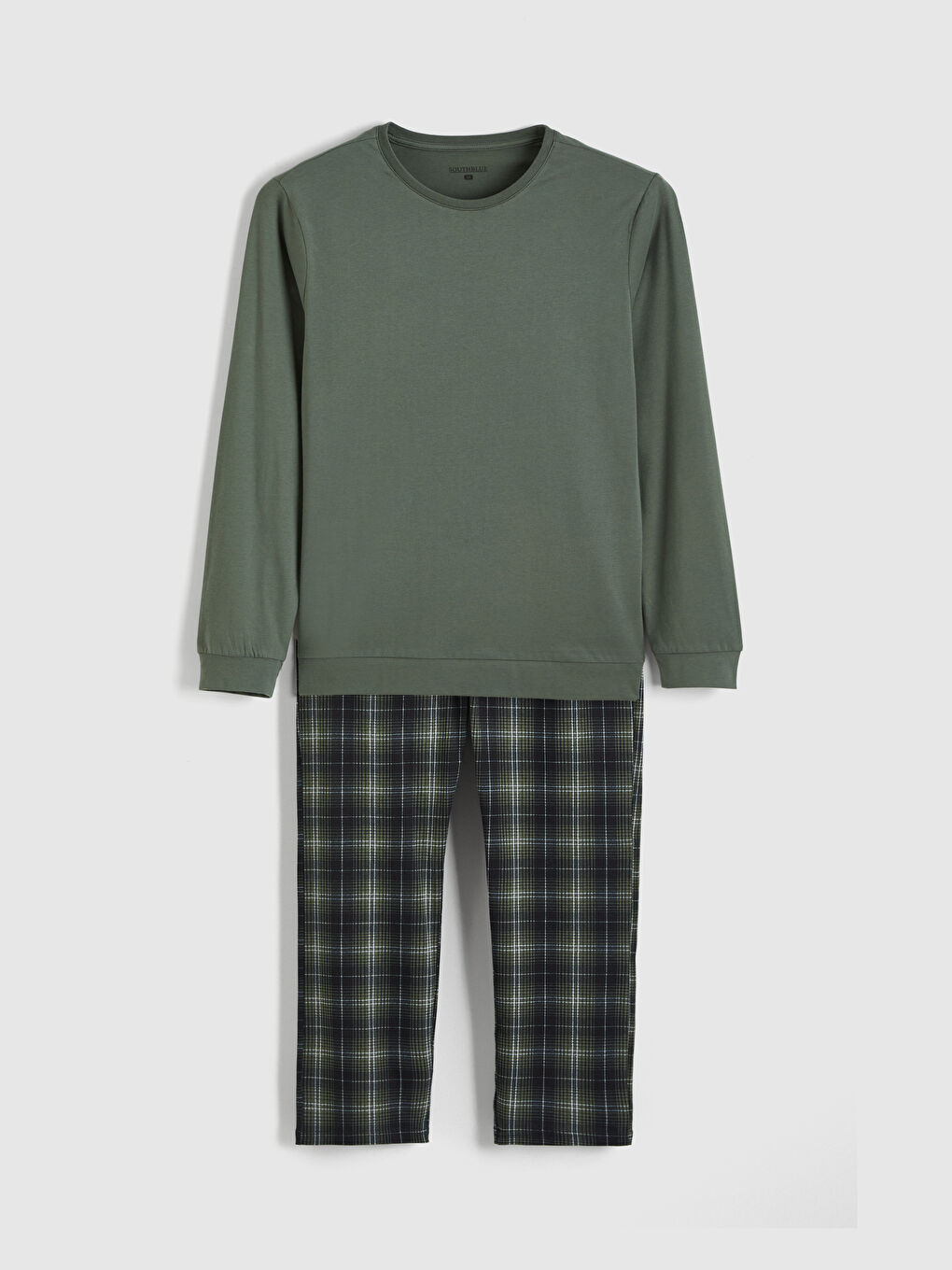 Yeşil Standart Kalıp Erkek Pijama Takımı-4