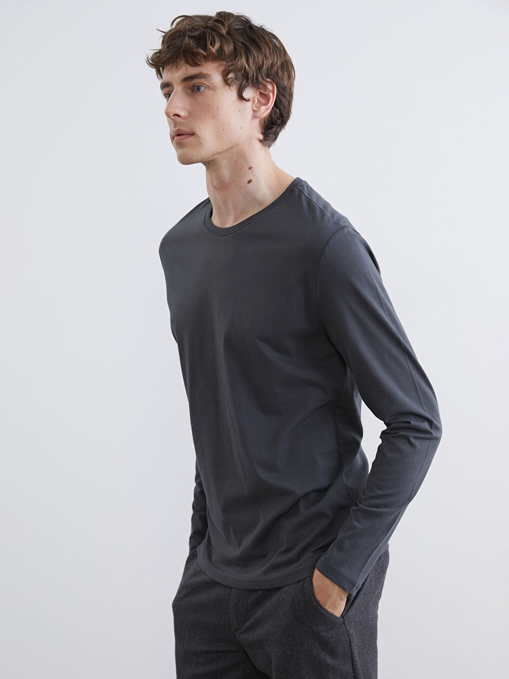 Antrasit Standart Kalıp Erkek Pijama Takımı-1