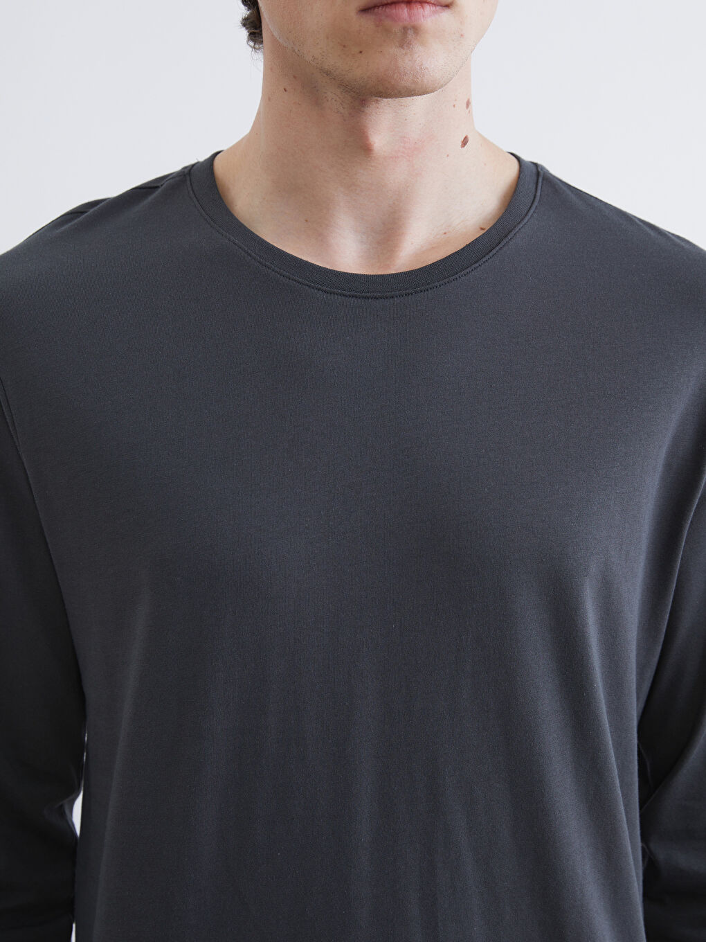 Antrasit Standart Kalıp Erkek Pijama Takımı-4