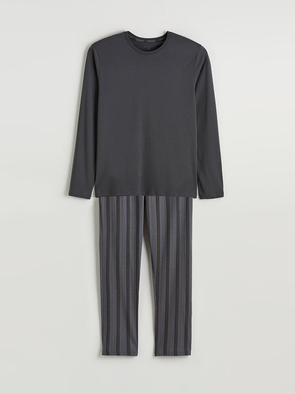 Antrasit Standart Kalıp Erkek Pijama Takımı-8