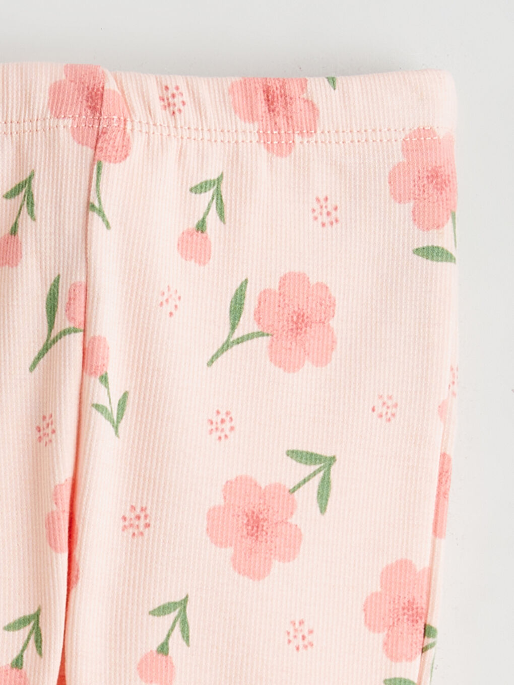 Pembe Fırfır Detaylı Kız Bebek Bluz ve Tayt-5