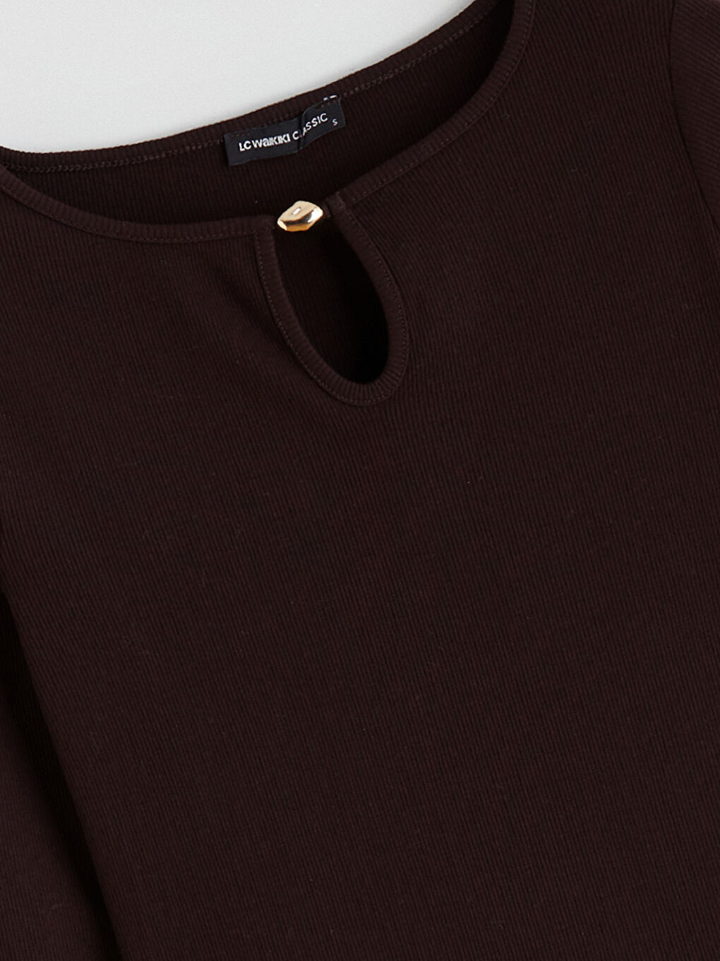 Mürdüm Bisiklet Yaka Kadın Tişört-7