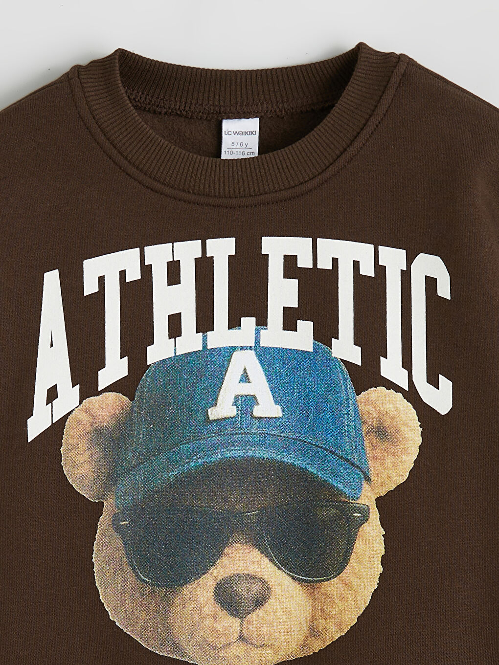 Kahverengi Ayı Teddy Baskılı Erkek Çocuk Sweatshirt-1