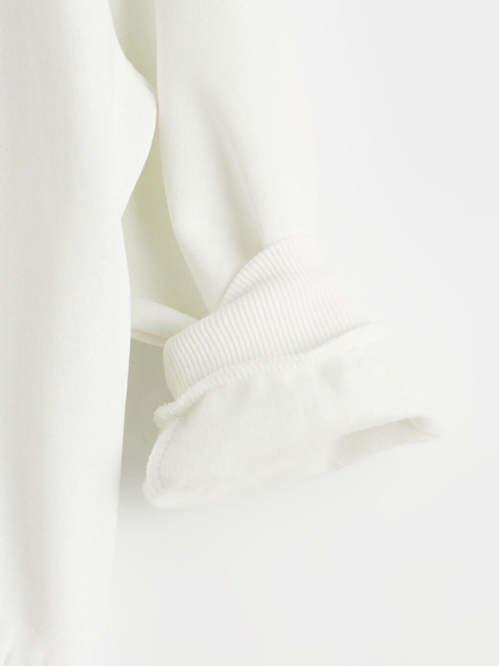 Crew Neck Stitch and Angel Printed Girls' Sweatshirt-1