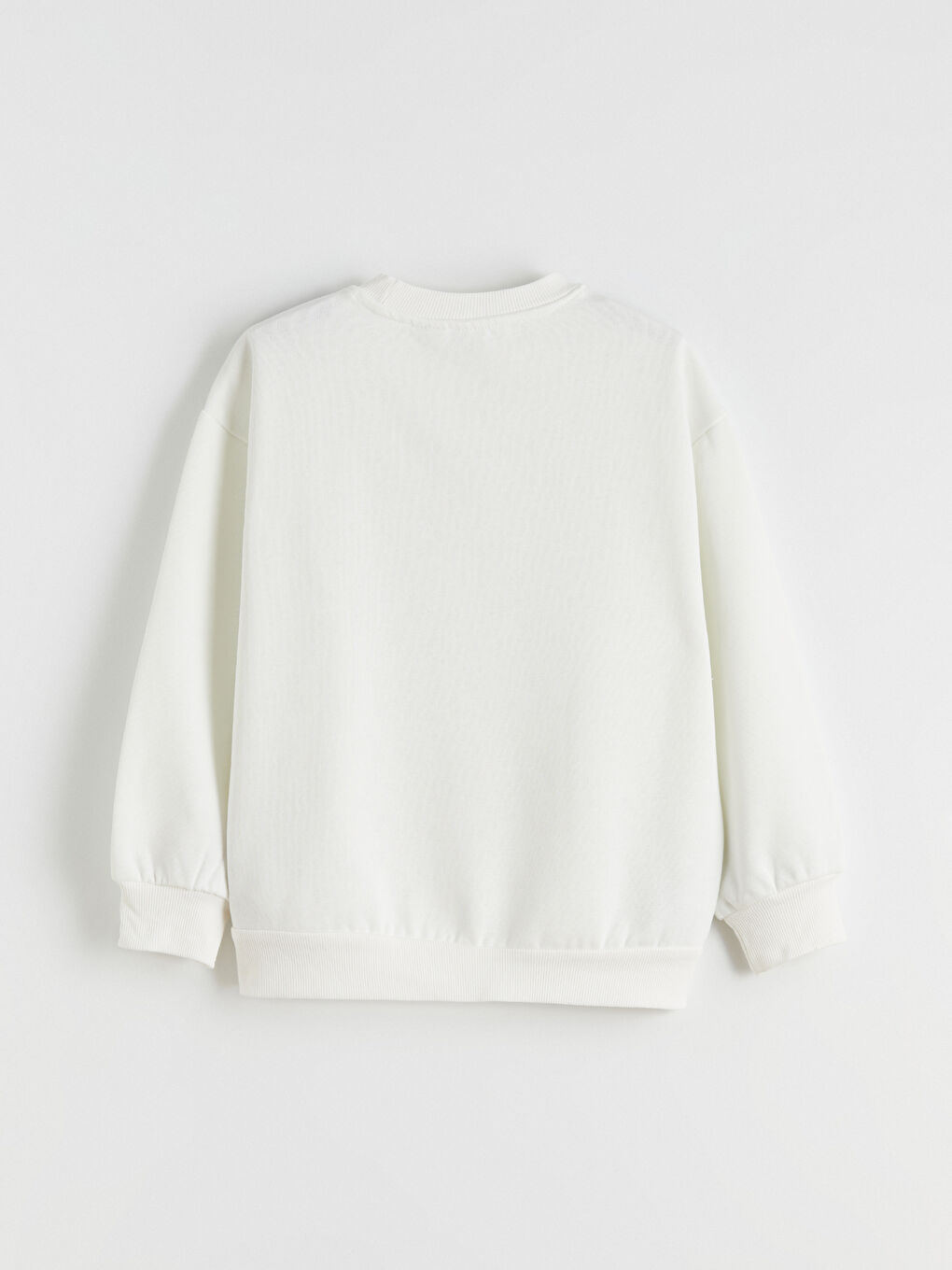 Crew Neck Stitch and Angel Printed Girls' Sweatshirt-2