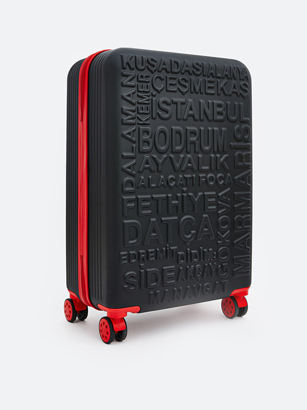 Siyah Baskılı Büyük Boy Valiz