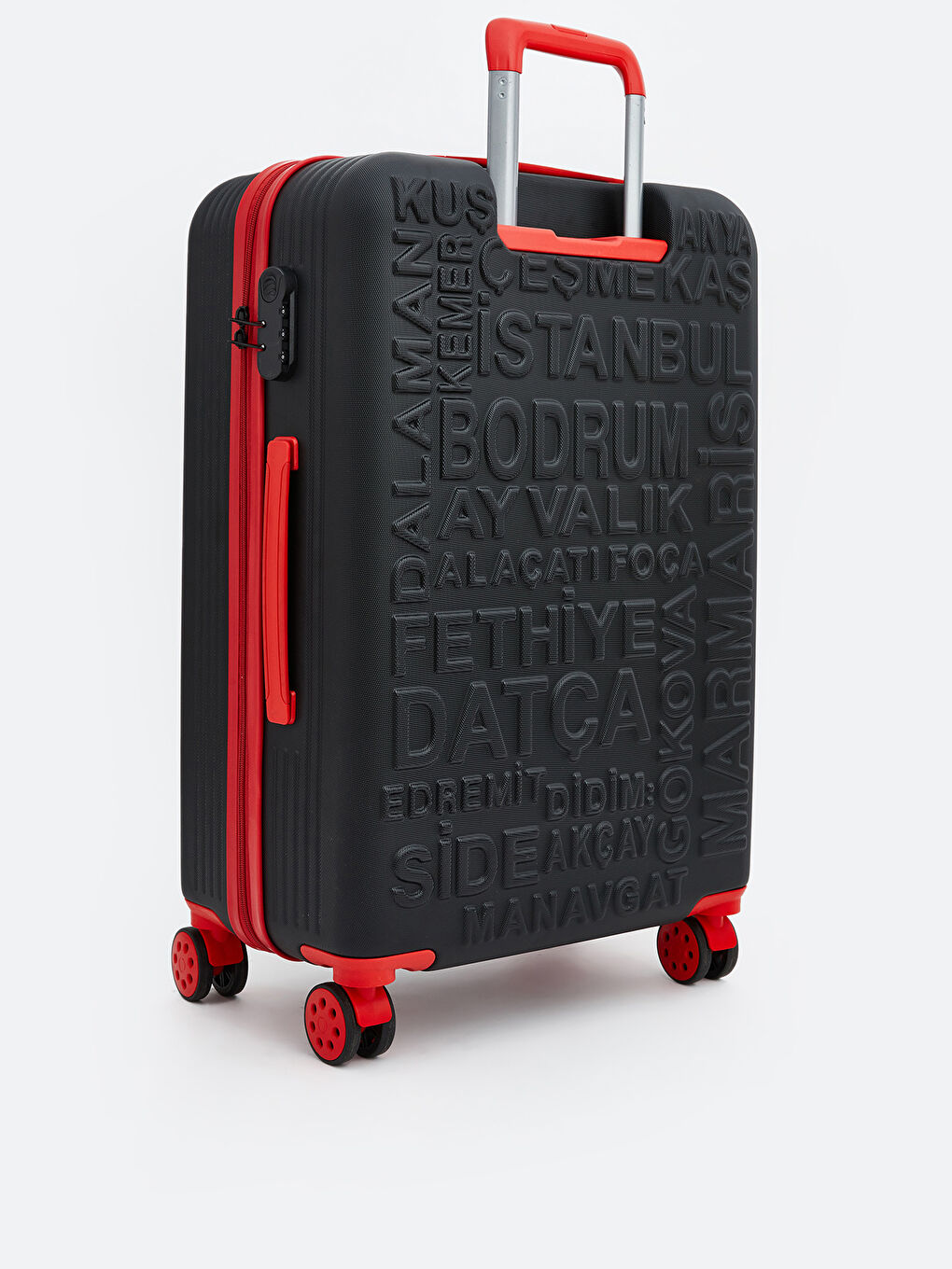 Siyah Baskılı Büyük Boy Valiz-1