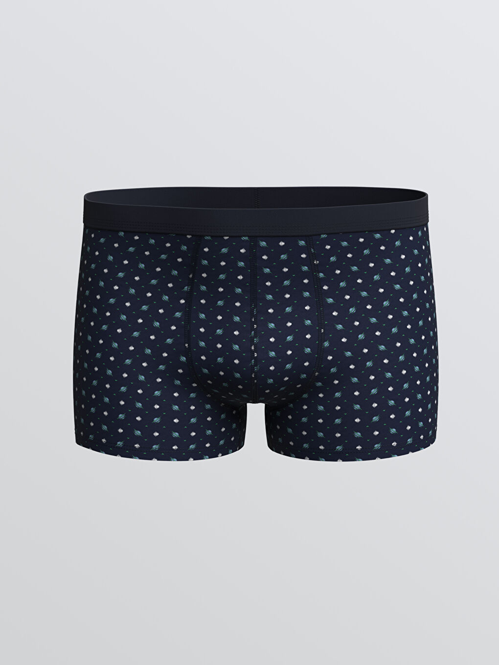 Lacivert Standart Kalıp Pamuklu Esnek Erkek Boxer 3'lü-2