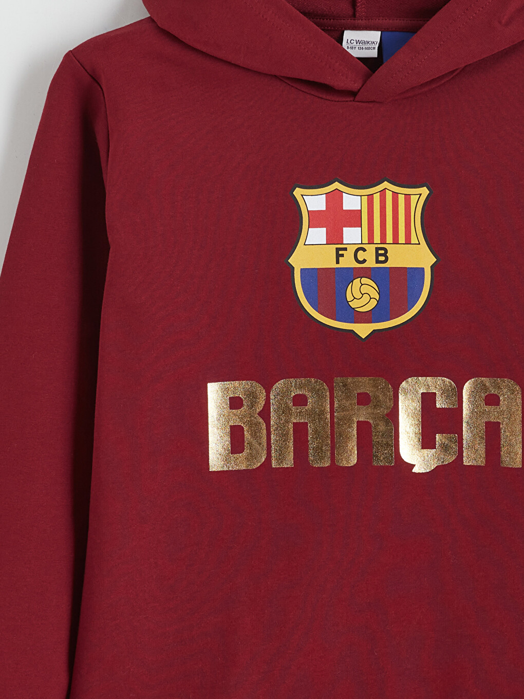 Bordo Fc Barcelona Baskılı Erkek Çocuk Sweatshirt-2
