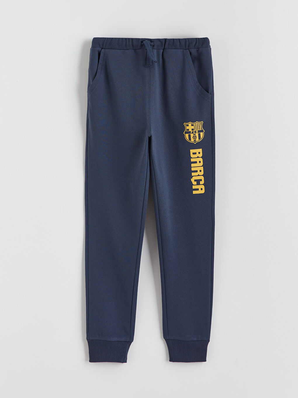 Lacivert Barselona Baskılı Erkek Çocuk Jogger Eşofman Altı