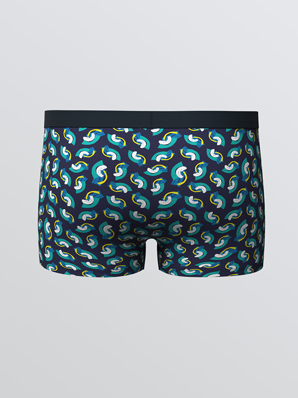 Mavi Büyük Beden Standart Kalıp Pamuklu Esnek Erkek Boxer 3'lü-4