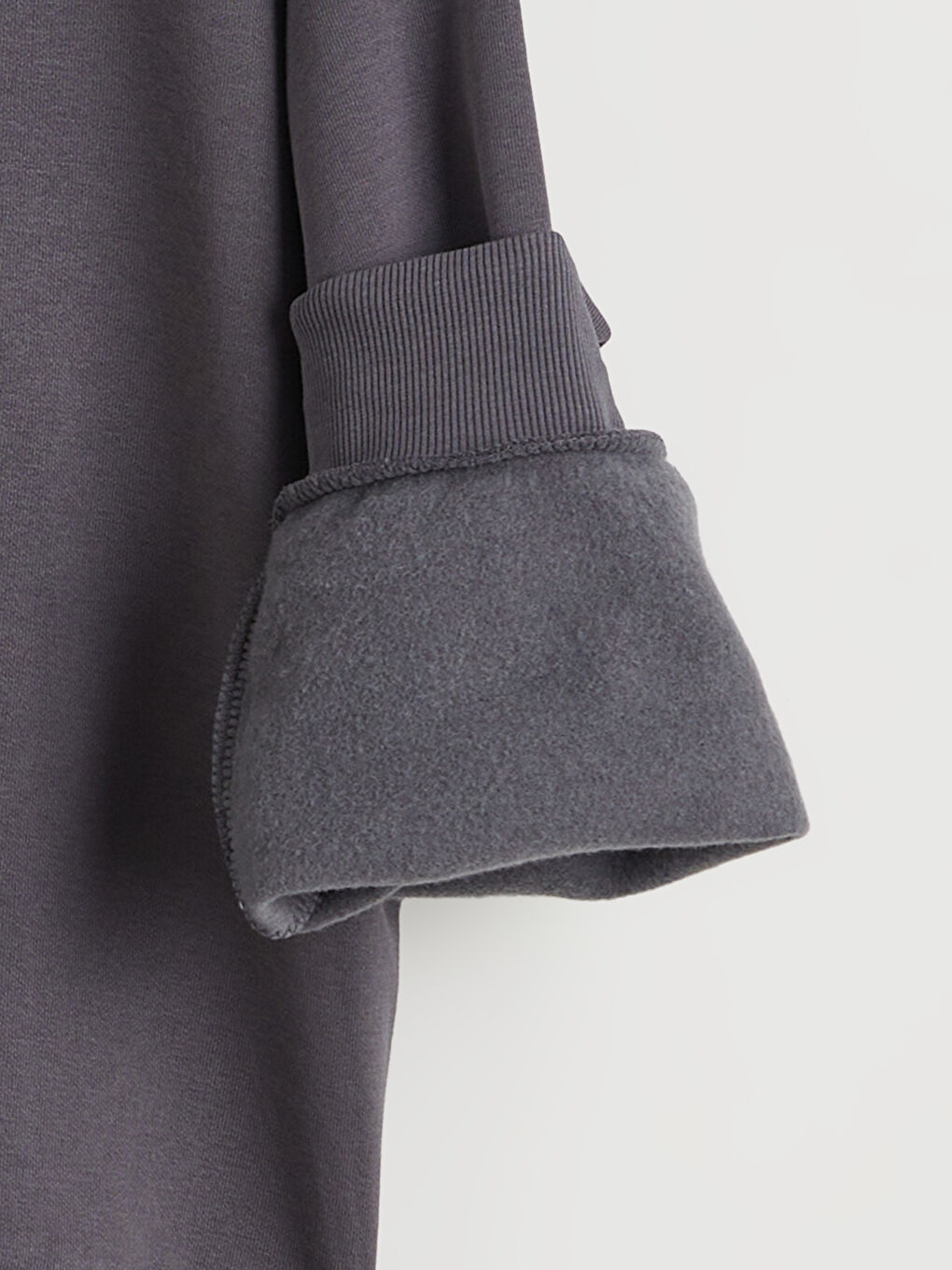 Gri Kuromi Baskılı Kız Çocuk Kalın Sweatshirt-2