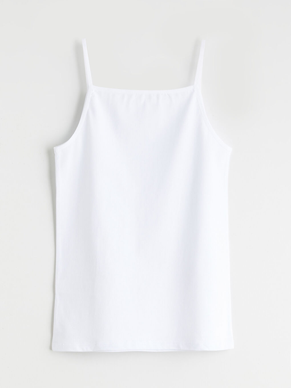 Beyaz Kare Yaka Kız Çocuk Atlet 5'li-3