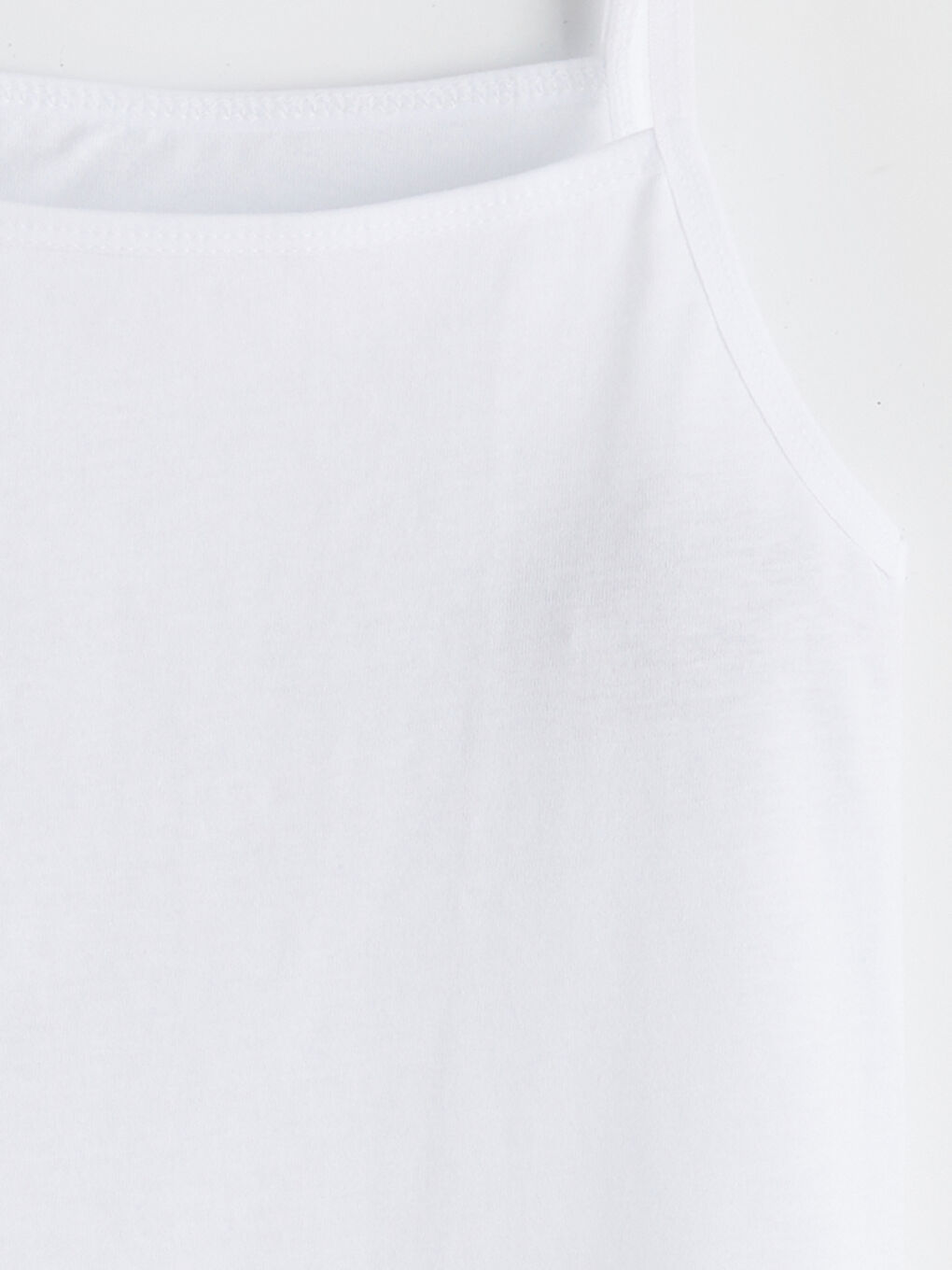 Beyaz Kare Yaka Kız Çocuk Atlet 3'lü-2