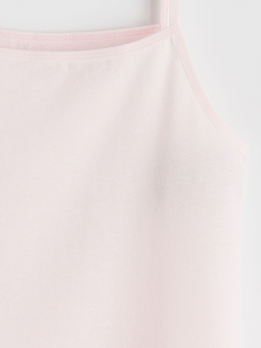 Beyaz Kare Yaka Kız Çocuk Atlet 3'lü-8