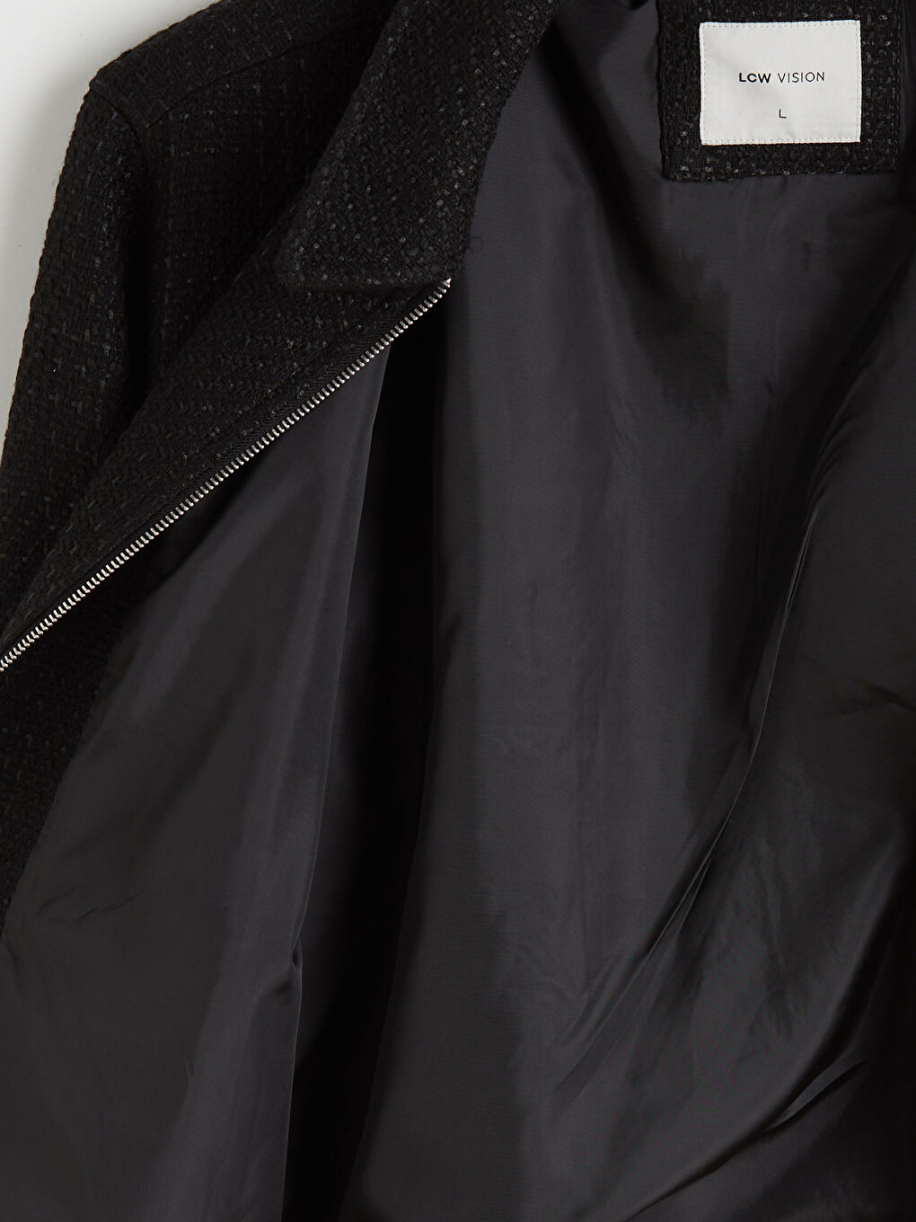 Siyah Standart Kalıp Gömlek Yaka Erkek Kaşe Mont-6