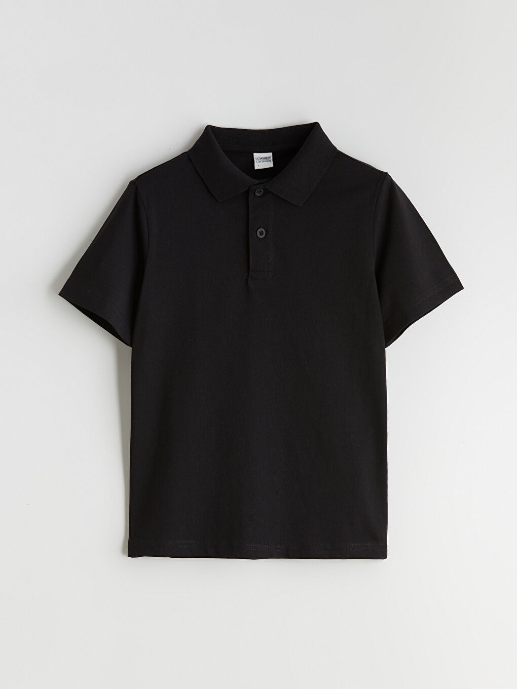 Siyah Polo Yaka Erkek Çocuk Tişört