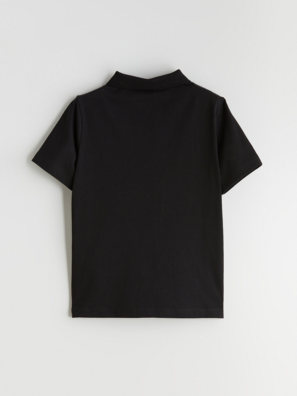 Siyah Polo Yaka Erkek Çocuk Tişört-2