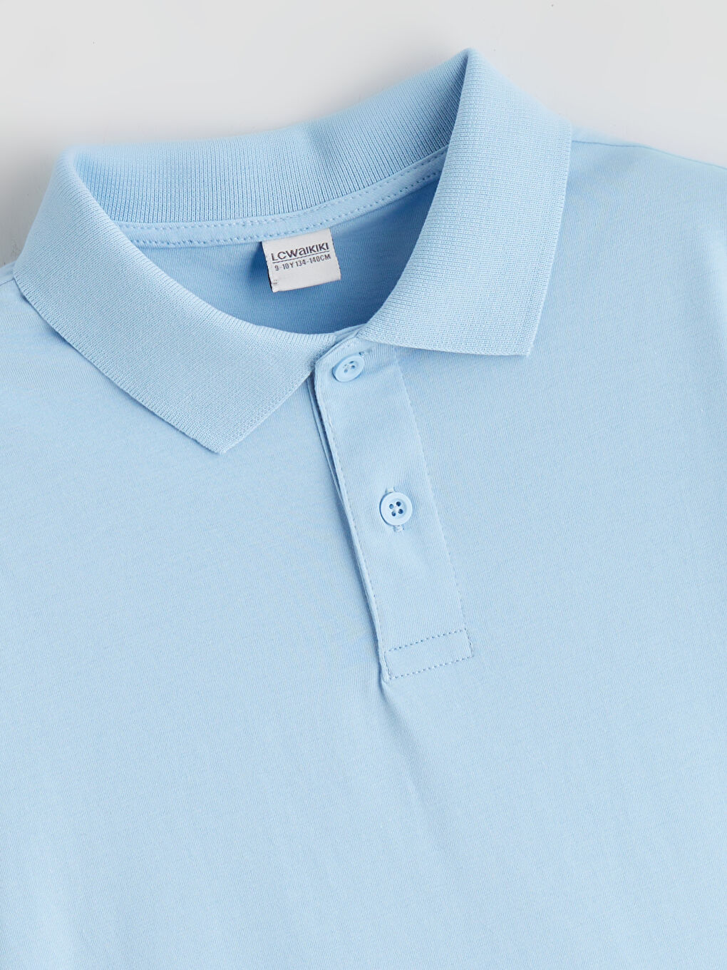 Mavi Polo Yaka Erkek Çocuk Tişört-1