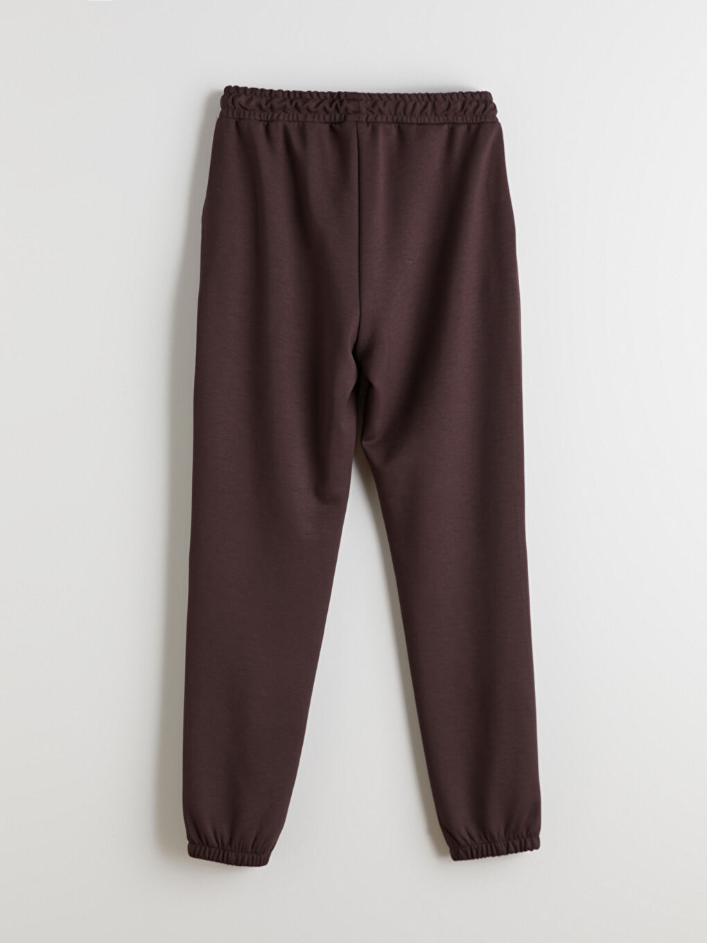 Kahverengi Beli Lastikli Kadın Jogger Eşofman Altı-7