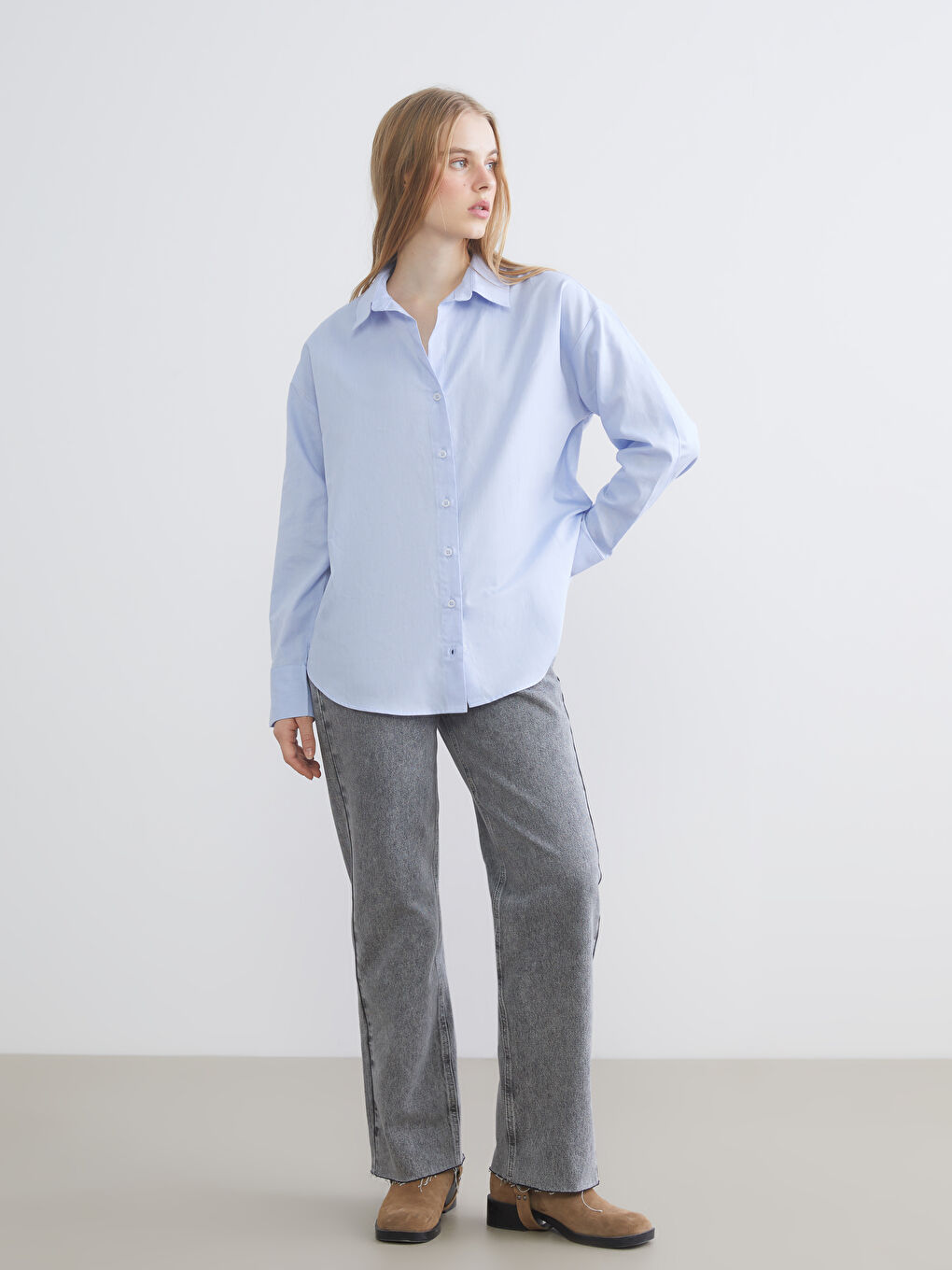 Oversize Oxford Women's Shirt-1