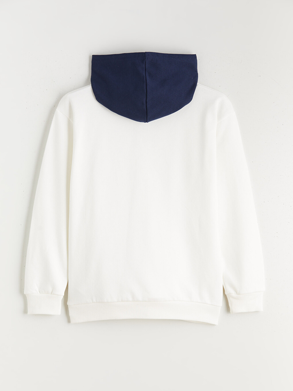Ekru Kapüşonlu Baskılı Erkek Çocuk Sweatshirt-1