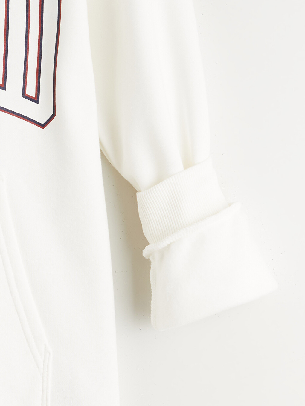 Ekru Kapüşonlu Baskılı Erkek Çocuk Sweatshirt-2
