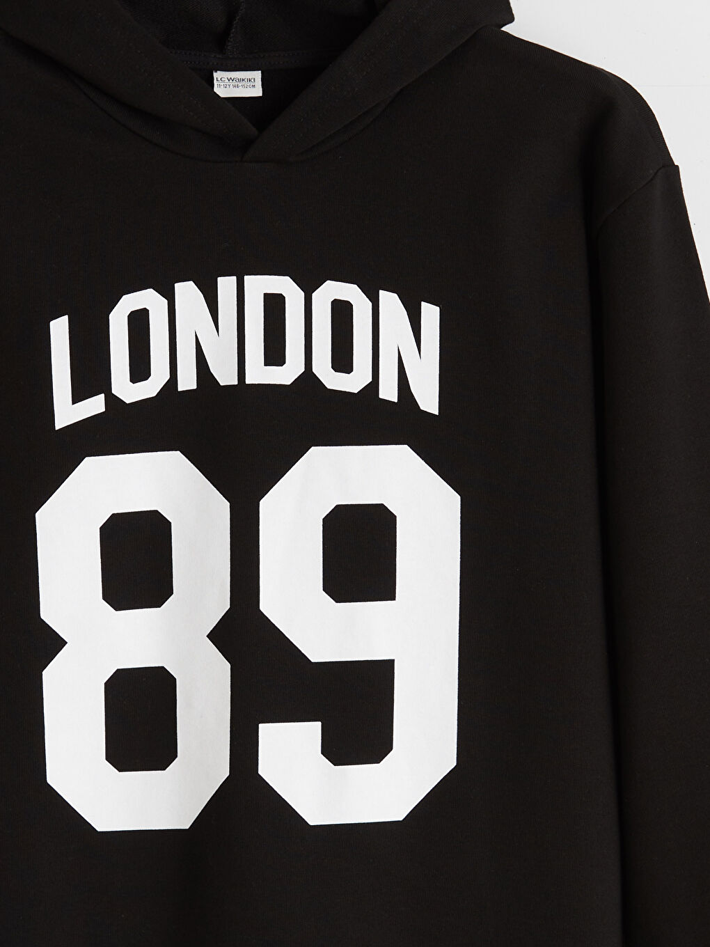 Siyah London Baskılı Erkek Çocuk Kapüşonlu Sweatshirt-2