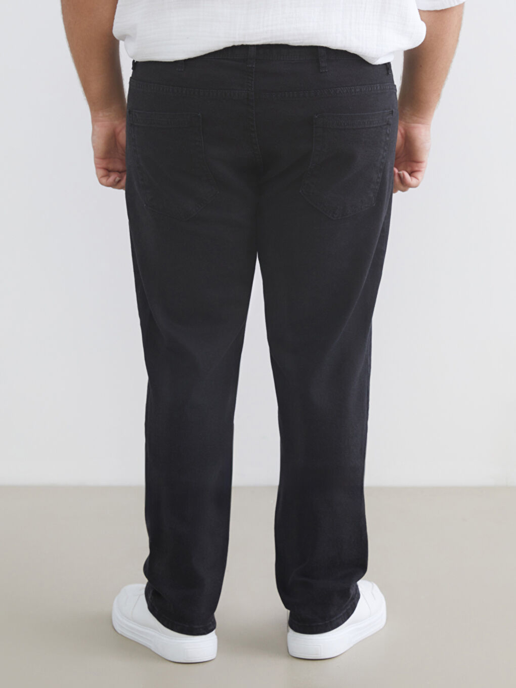 Siyah Büyük Beden 779 Regular Fit Erkek Jean Pantolon-3
