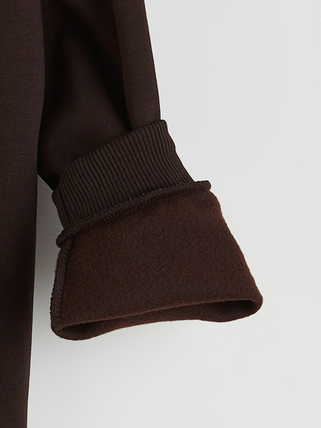 Kahverengi Bisiklet Yaka Ayı Teddy Baskılı Erkek Çocuk Kalın Sweatshirt-1