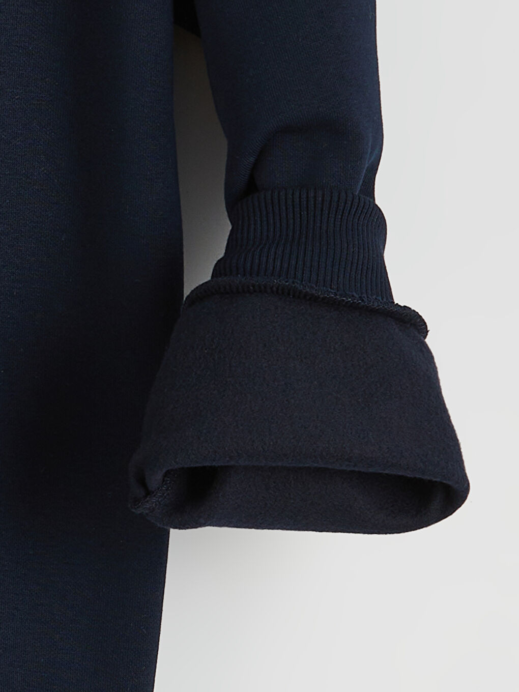 Lacivert Bisiklet Yaka Ayı Teddy Baskılı Erkek Çocuk Kalın Sweatshirt-1