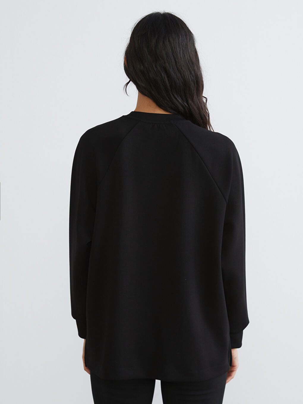 Rhinestone Embellished Oversize Women's Sweatshirt Tunic-3