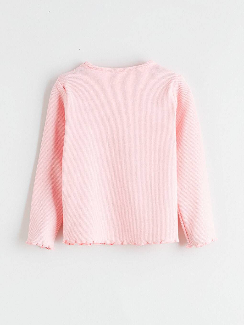 Pembe Bisiklet Yaka Çiçekli Kız Bebek Tişört-2