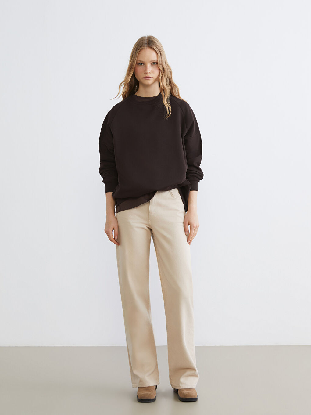 Женщины Коричневый Свитшот-1