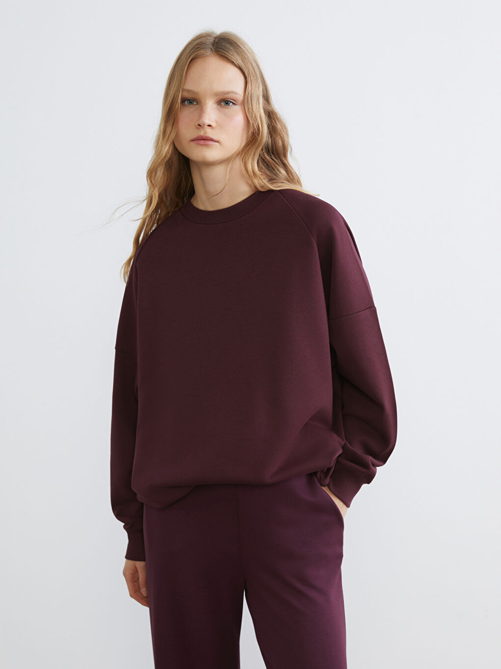 Женщины Бордовый Свитшот