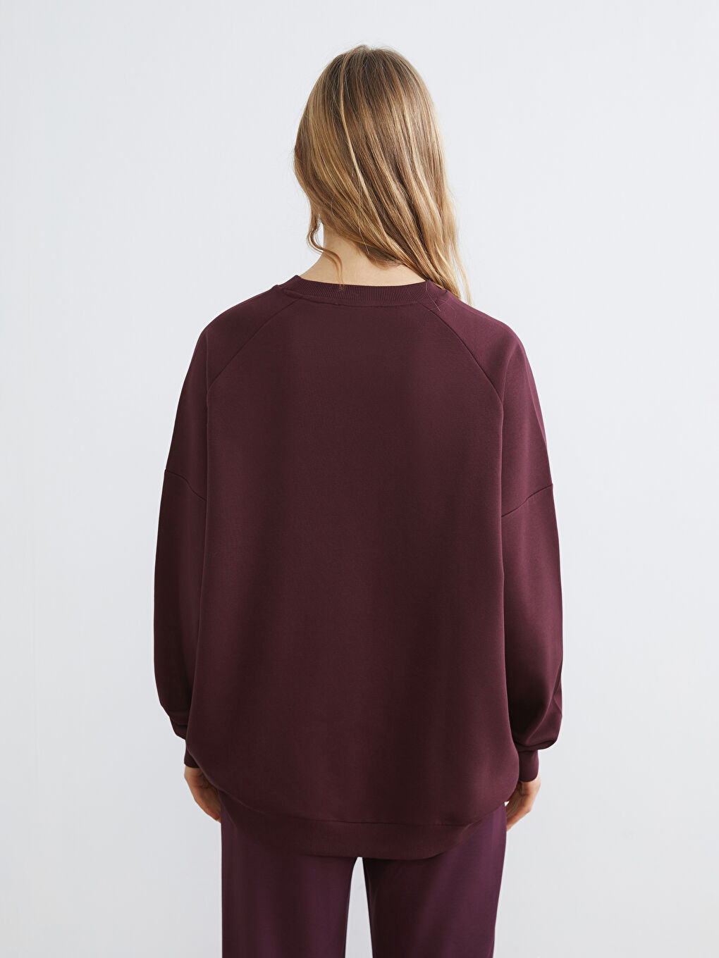 Женщины Бордовый Свитшот-3