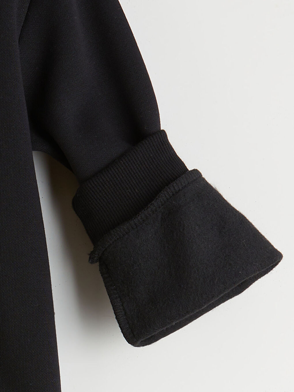 Siyah Kapüşonlu Erkek Çocuk Fermuarlı Sweatshirt-5