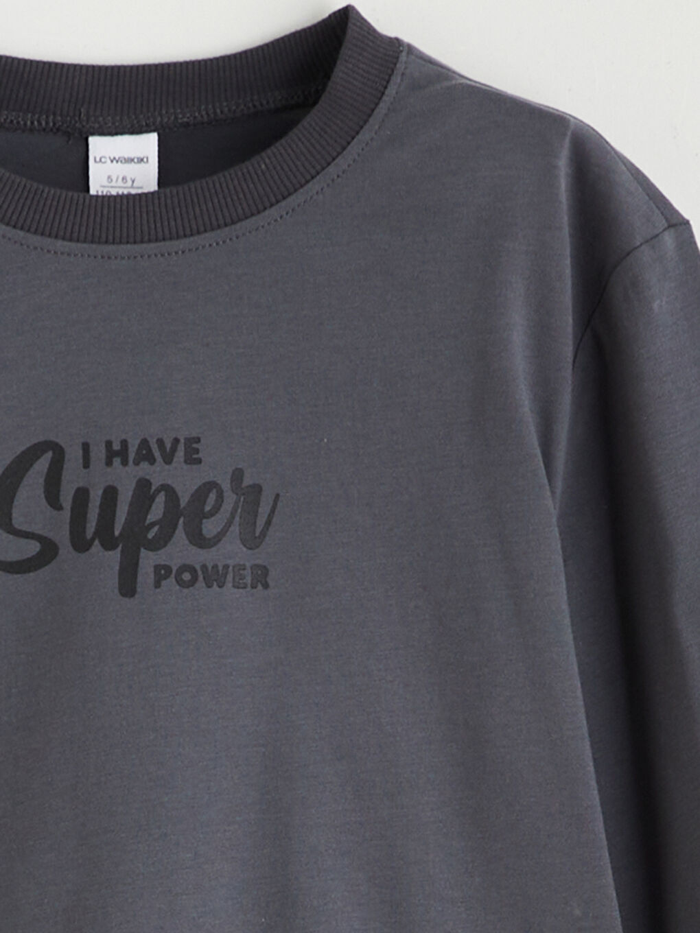 Antrasit Dinozor Baskılı Erkek Çocuk Tişört-4