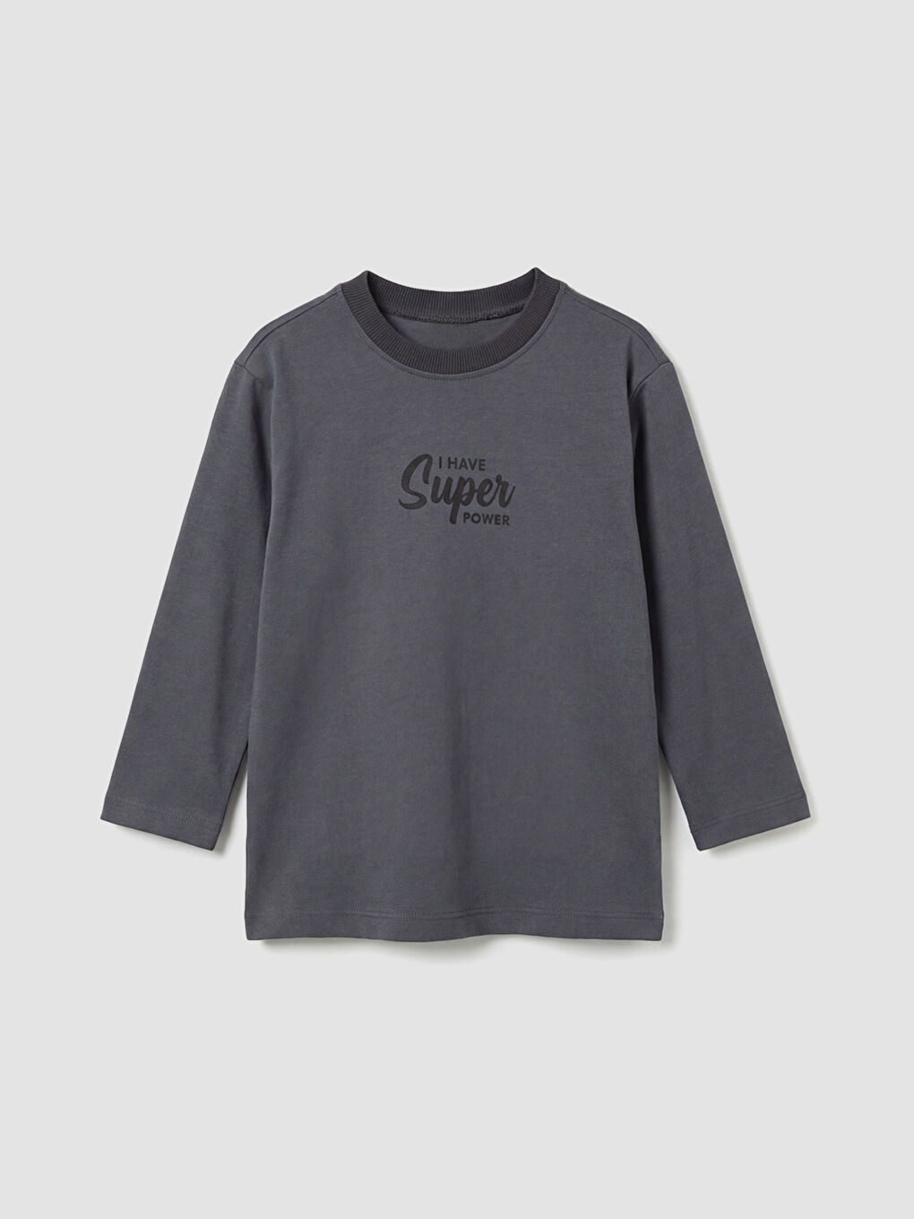 Antrasit Dinozor Baskılı Erkek Çocuk Tişört-2