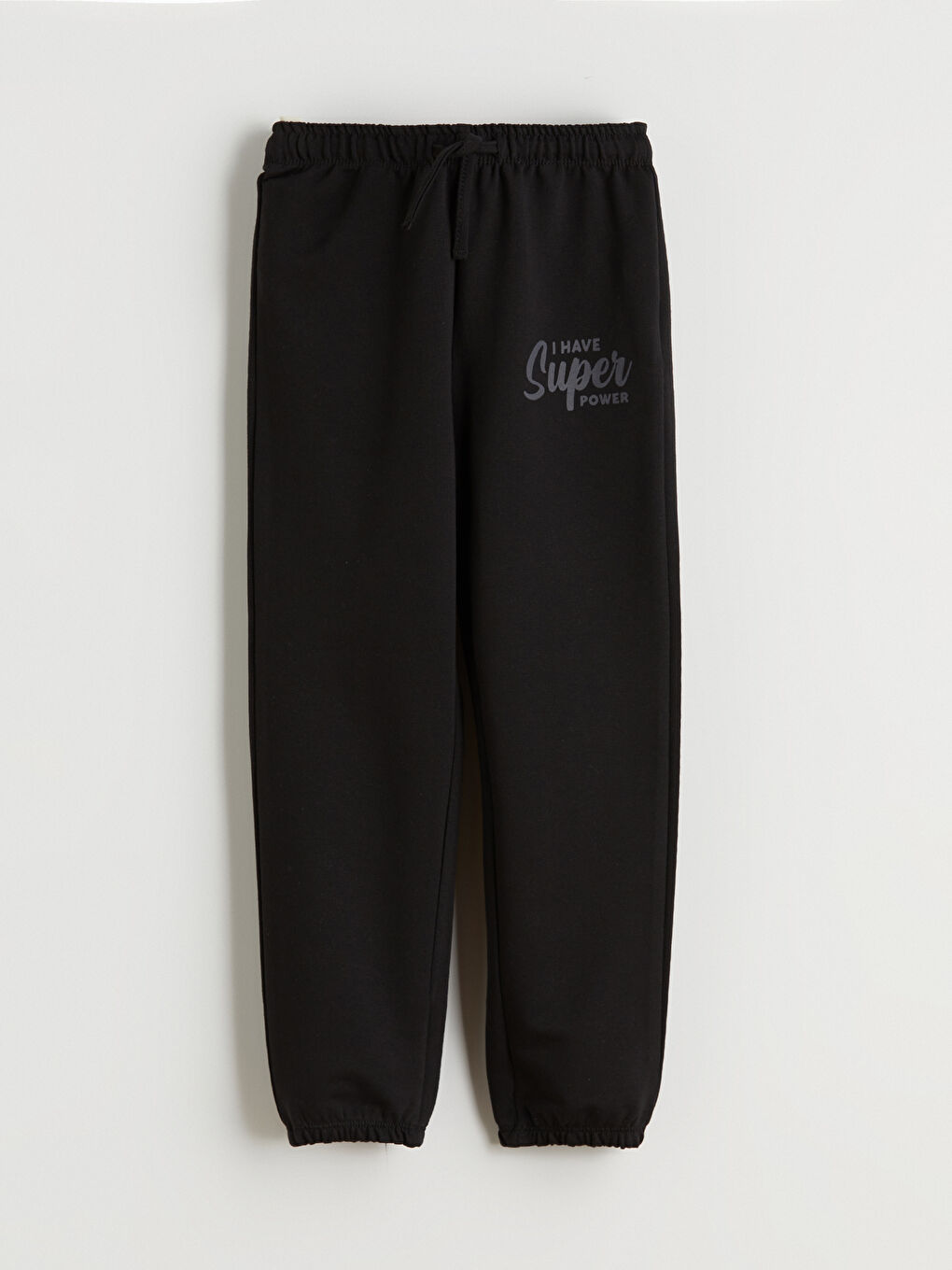Siyah Beli Lastikli Erkek Çocuk Jogger Eşofman Altı-1