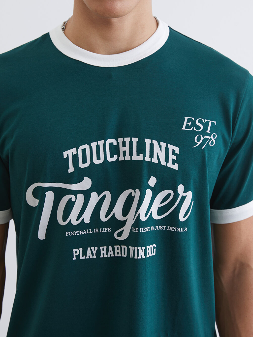 T-shirt en Jersey Imprimé à Col Rond pour Hommes-2