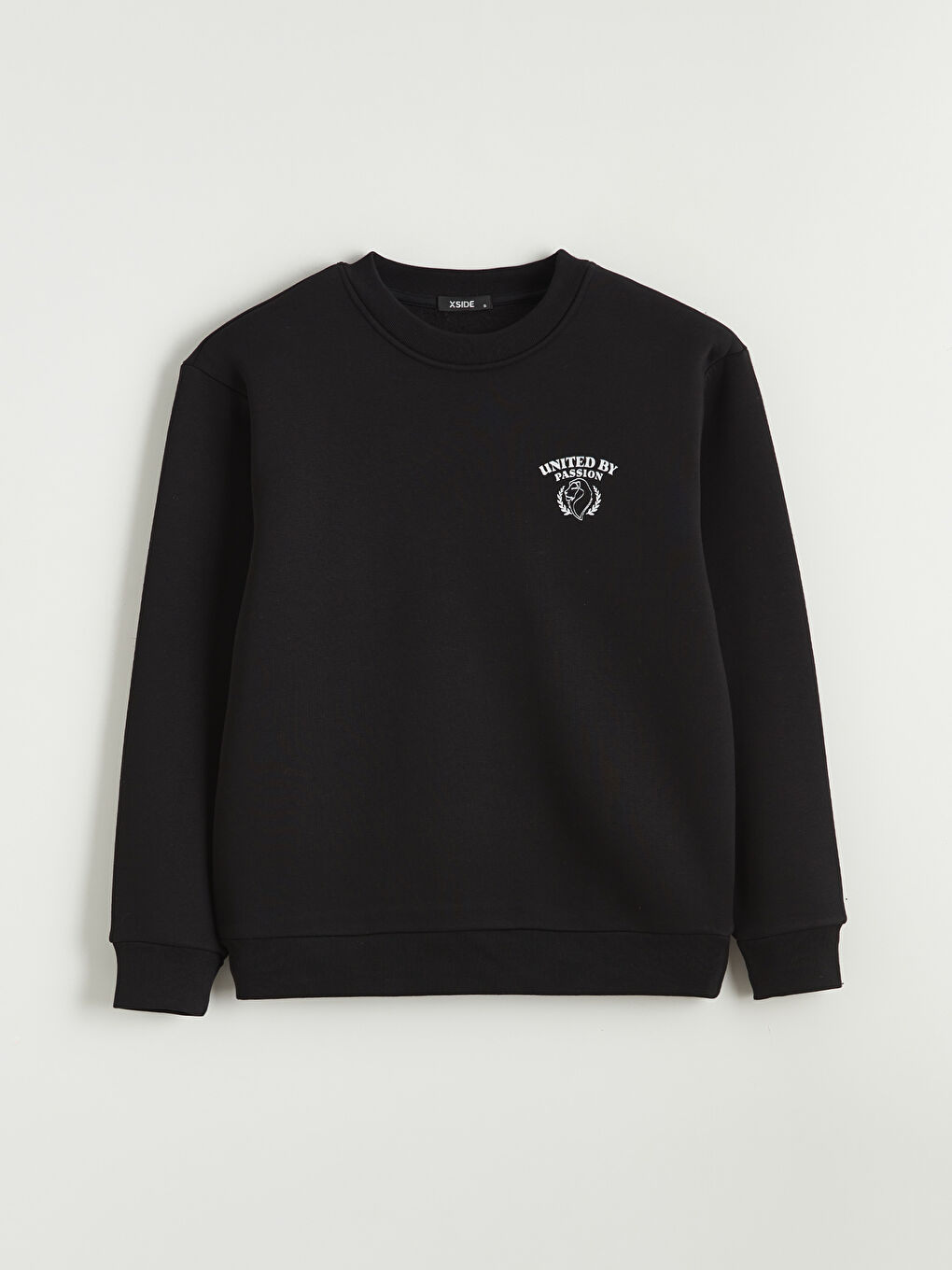 Crew Neck Printed Men's Thick Sweatshirt-4