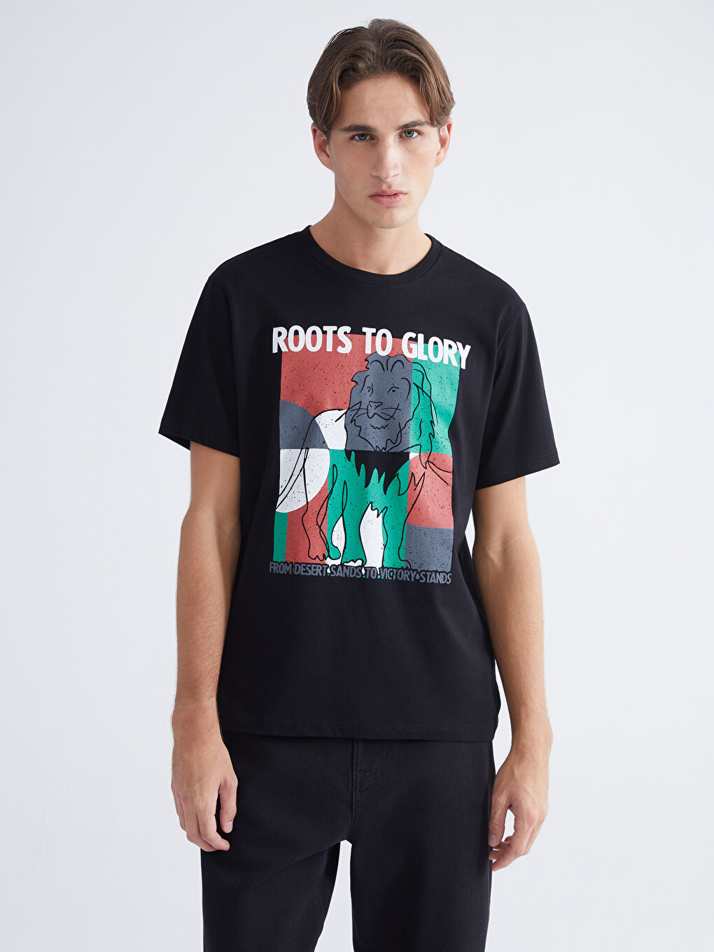 Crew Neck Printed Jersey Men's T-Shirt