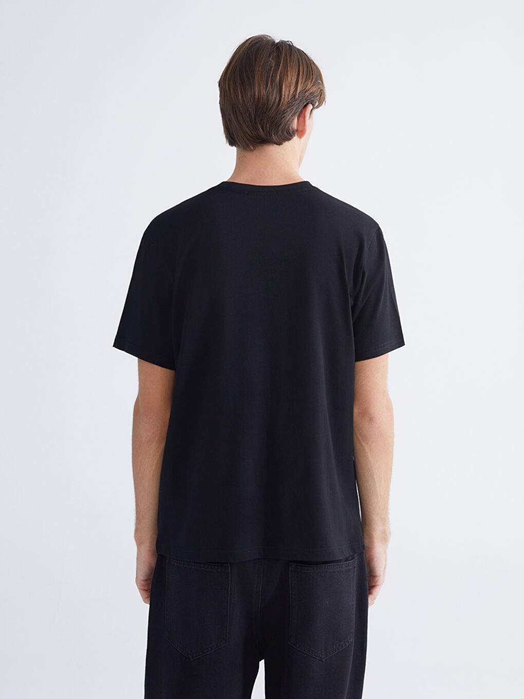 Crew Neck Printed Jersey Men's T-Shirt-3