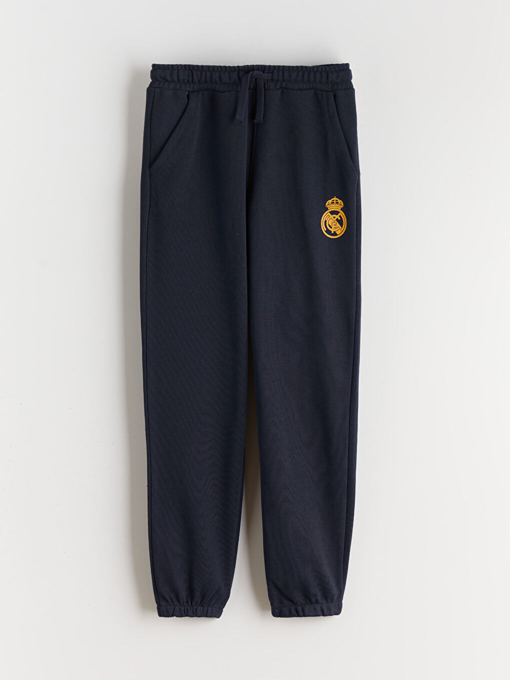 Lacivert Beli Lastikli Real Madrid Baskılı Erkek Çocuk Jogger Eşofman Altı